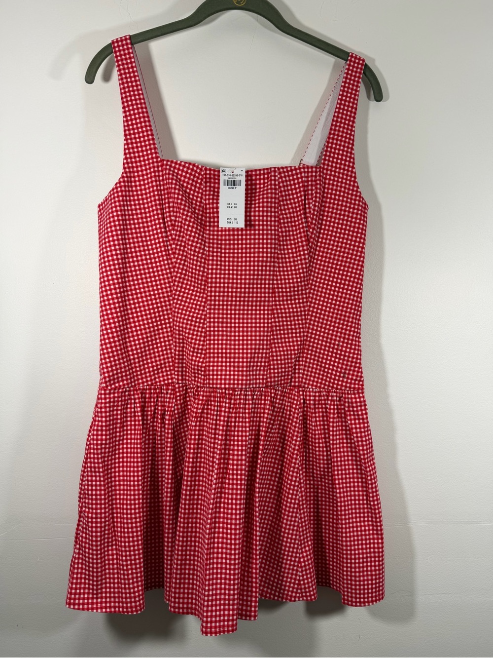 Abercrombie and Fitch Gingham Sleeveless Peplum Dress